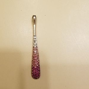 Necklace/Charm With Purple Pink White Stones